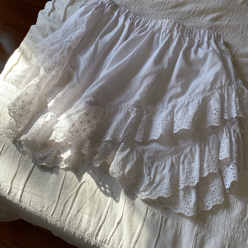 White Divided by H&M Ruffle Skirt XS - Picture 2 of 3